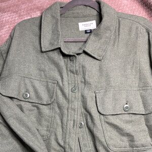 American Eagle Outfitters Women's Utility Jacket in Olive